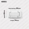 NAIERDI 5 Pieces Concealed Flat Furniture Handle Black Invisible Cabinet Pulls Aluminum Alloy Wardrobe Door Handles