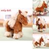 Cute White And Brown Horse Plush Toy For Bedroom Decor