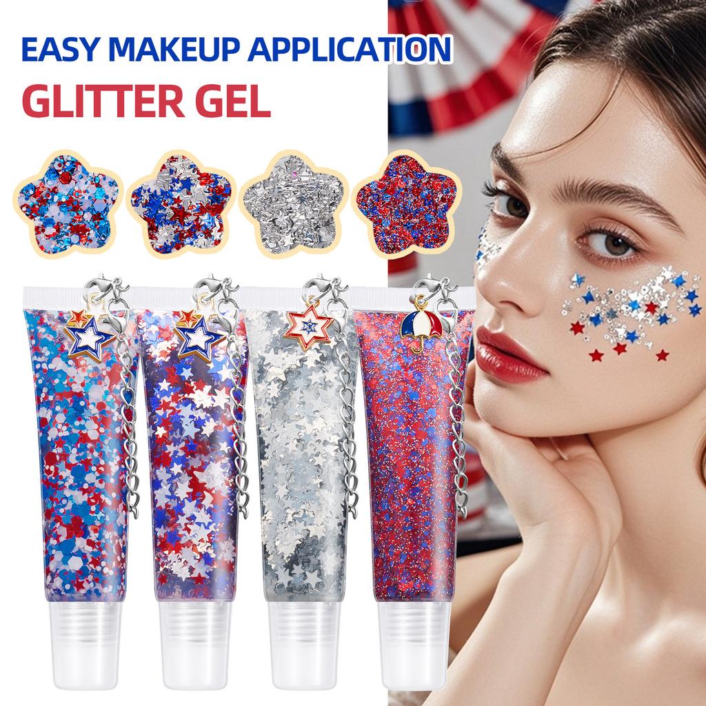 6Pcs Glitter Gel Set, Shiny Sequins Glitter Jelly for Face Body, Festival Makeup Pendant Cosmetic Decoration