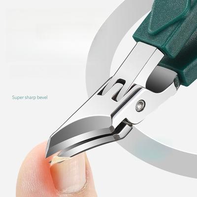 Wide Jaw Nail Clippers For Thick Nails Splash Proof Curved Blade Heavy Duty Toenail Trimmer Stainless Steel