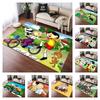 Tappeto Antiscivolo con Stampa Cartone Animato Lolek Bolek Erba Verde Tappetino per Pavimento Decorazione Soggiorno Camera da Letto per Bambini Fan dei Cartoni Animati