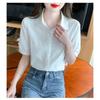 Summer New Style Jacquard Embroidery Casual Fashion Versatile Women's Short Sleeve Shirt