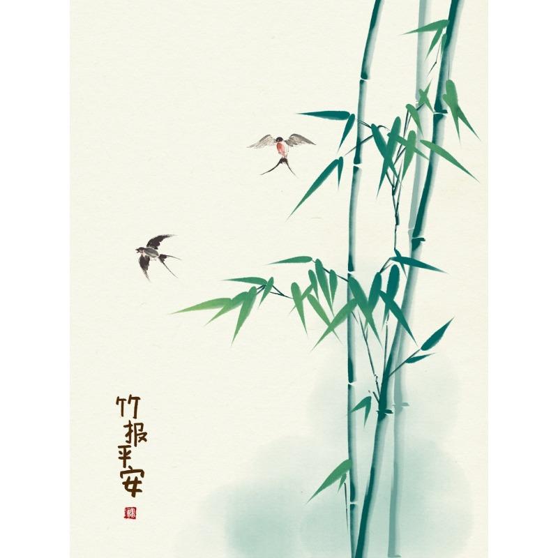 Vintage Chinese Painting Lotus Persimmon Bamboo Posters Prints Canvas Painting Wall Art Picture Living Room Home Decor