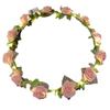 Tiara Wreath Headband Simulation Rose Flower Glowing Wreath Fashion Flower Crowns  Girls