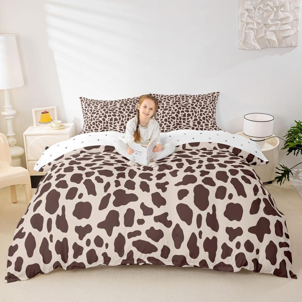 Polka Dots Duvet Cover Cute Kawaii Polka Dots Bedding Set Black and White Comforter Cover for Boys Girls Children Teens Bedroom Decor Minima