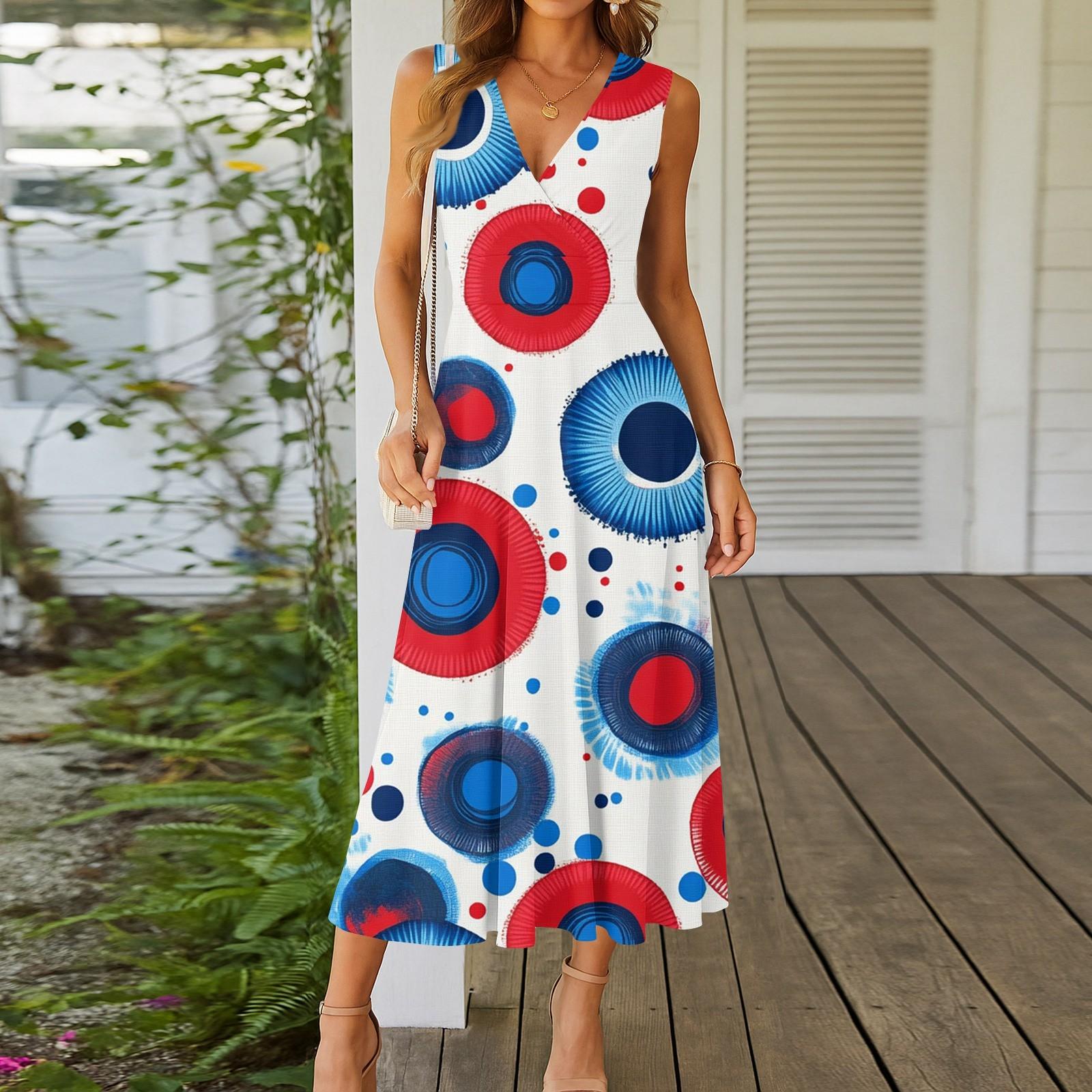 

Жіноча довга сукня Сукня максі Повсякденна сукня Шифонові сукні Легендарна сукня Повсякденна сукня для дорослих на відкритому повітрі Щоденна сукня з оборками і короткими рукавами з V-подібним вирізом M