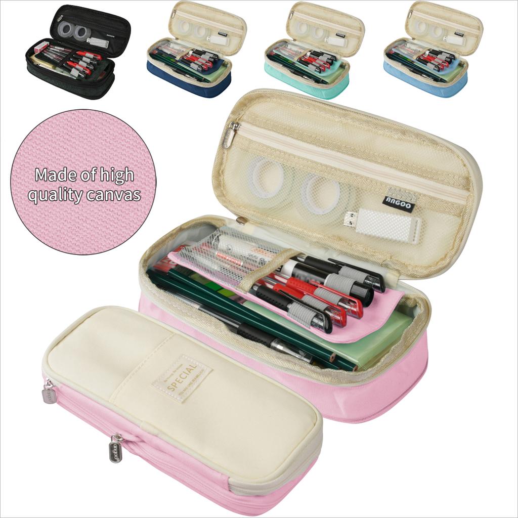 Foldable Pencil Case Large Capacity Aesthetic Pencil Bag School Stationery Pouch Holder for Boy Girl Office Students Organizer