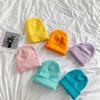 Solid Color Knitted Hat Female Harajuku Versatile Thin Student Wool Hat Female Autumn and Winter Tide Candy Color Pullover Hat