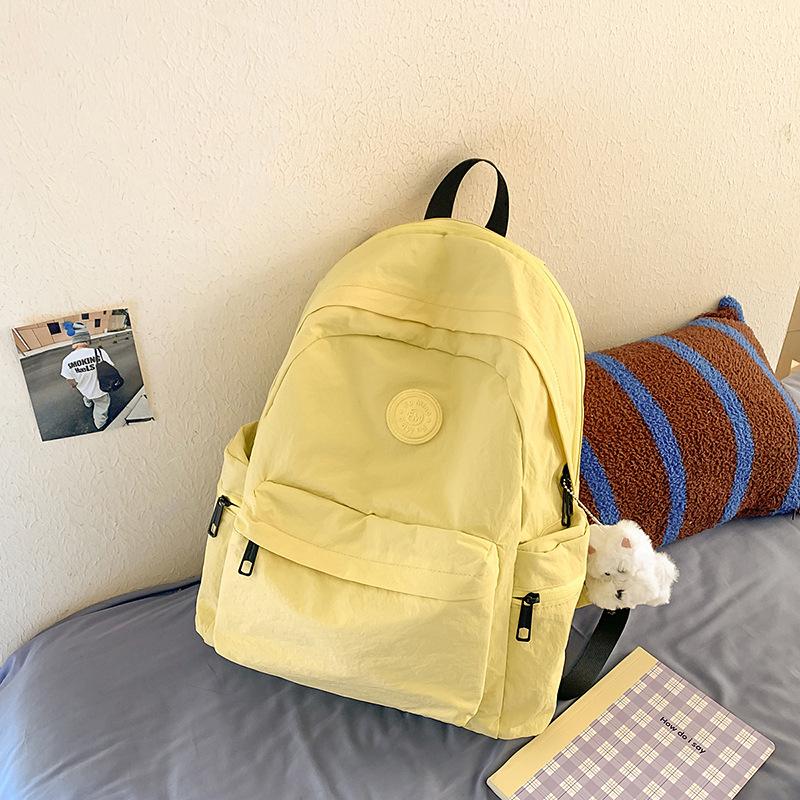 School bag female college student Korean version of leisure backpack simple and versatile large capacity high school student computer backpack trend