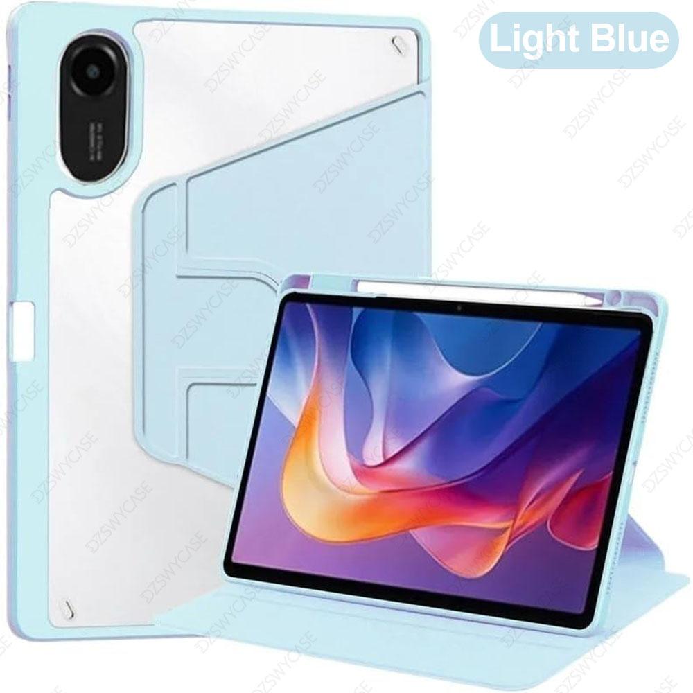 Étui Rotatif pour Redmi Pad 2 11 Pouces, Housse de Protection à 360°, Veille/Réveil Automatique avec Étui Porte-Crayon