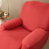 Solid Color Recliner Slipcover 4 Pieces Soft Armchair Cover with Pocket Anti Slip Washable Single Seat Sofa Couch Cover