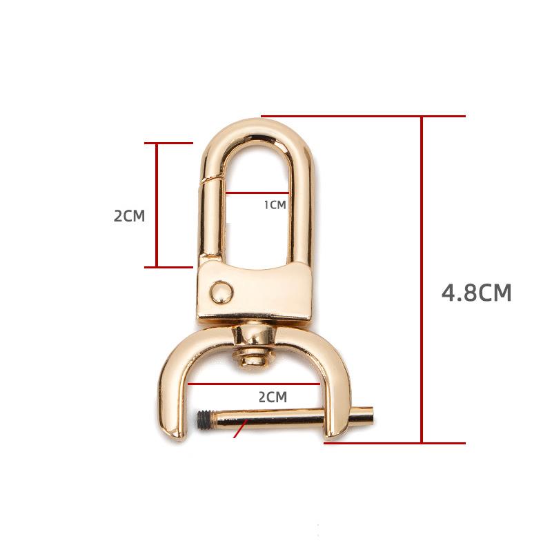 2pcs Metal Detachable Snap Hook Trigger Clips Buckles For Leather Strap/ Belt Keychain Webbing Pet Leash Hooks