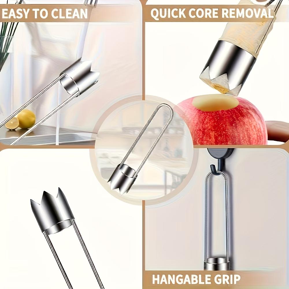 Stainless Steel Multi-Purpose Fruit Vegetable Corer Seed Remover Universal Kitchen Gadget for Apple Pear Tomato Bell Pepper