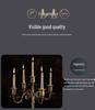 Bronze Retro Metal Candlestick with Three and Five Heads for Hotel, Wedding, or Restaurant Candlelight Dinners.