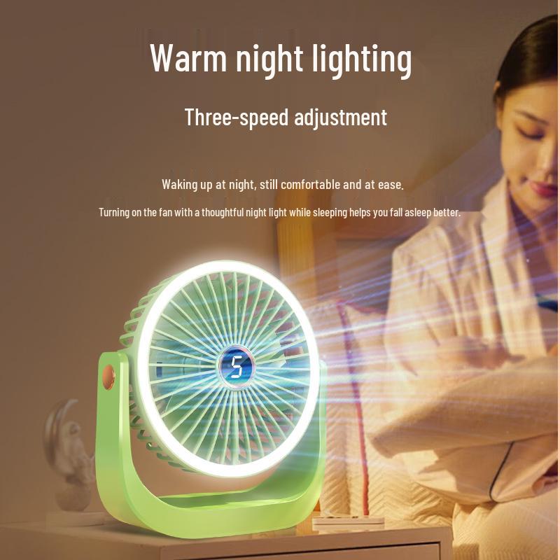 Silent USB Mini Desk Fan for Students, Office, and Bedside Charging