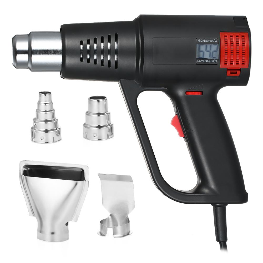 2000W Industrial Fast Heating Hot     LCD Digital Temperature-controlled High Quality Handheld Heat Blower Electric   Temperature Heat Gu