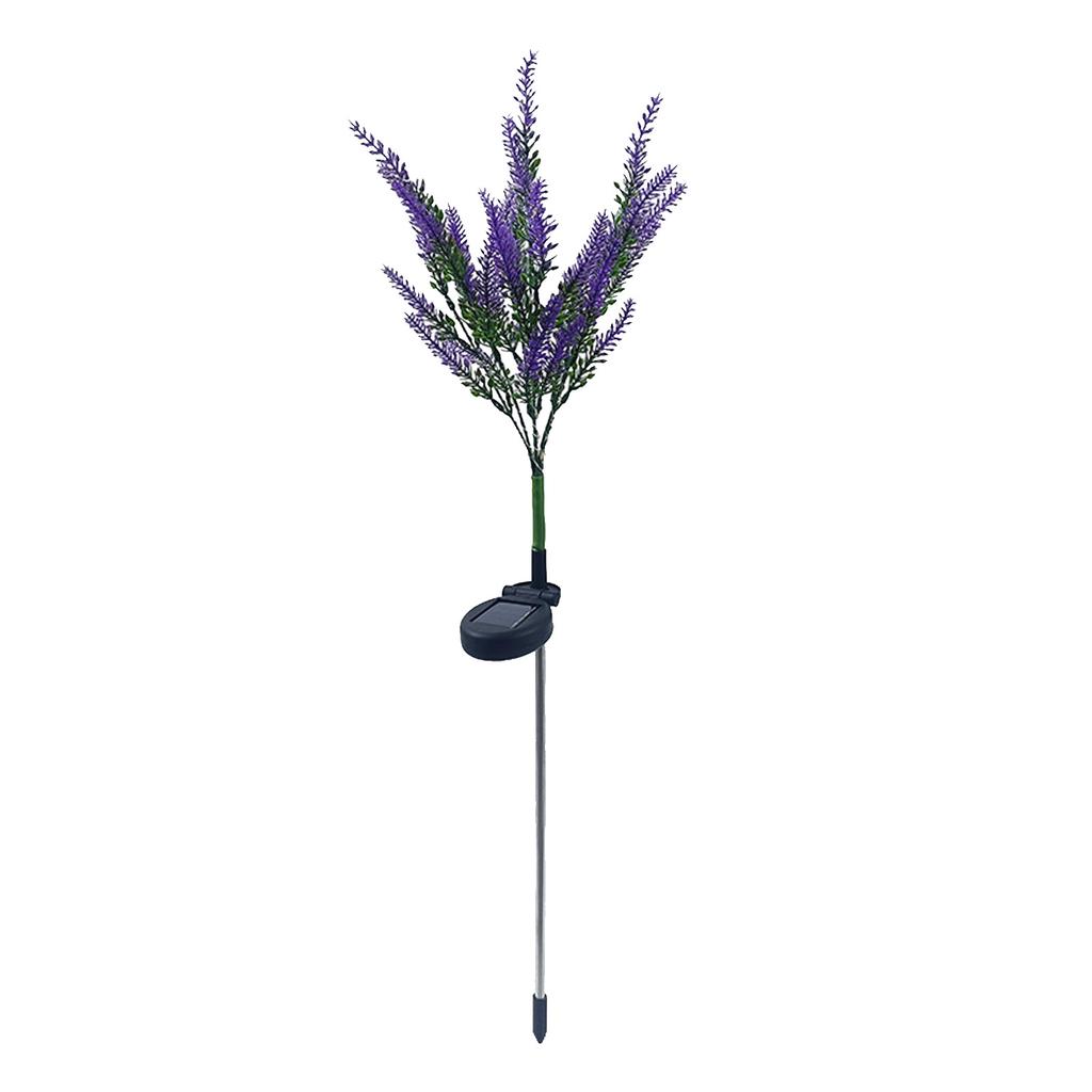 Solar Garden Light LED Decorative Lavender Shaped IP55 Waterproof Flower Lamp for Outdoor Yard Lawn