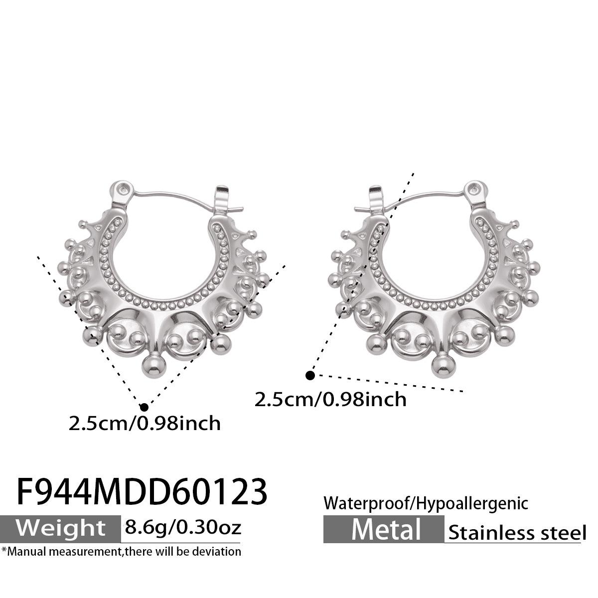 High-Quality Niche Design Stainless Steel Earrings with 18K Gold Plating