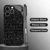 Aesthetic Handwritten Text Glass phone case mobile phones for iphone 17 pro max cover for iPhone 17 16 15 14 13 12 11pm Pro Plus