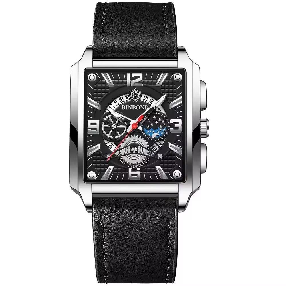 BINBOND 5663 B5663 Top Luxury Men Watches Business Top Brand Man Wristwatch Waterproof Luminous Date Week Quartz Men's Watch