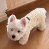 Dog German velvet warm four-legged clothes autumn and winter than bear teddy small dog cat pet bottoming shirt loungewear