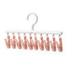 Socks    Multifunctional 360 Degree Rotating 10 Clips Socks Drying Rack for Dormitory Home Balcony