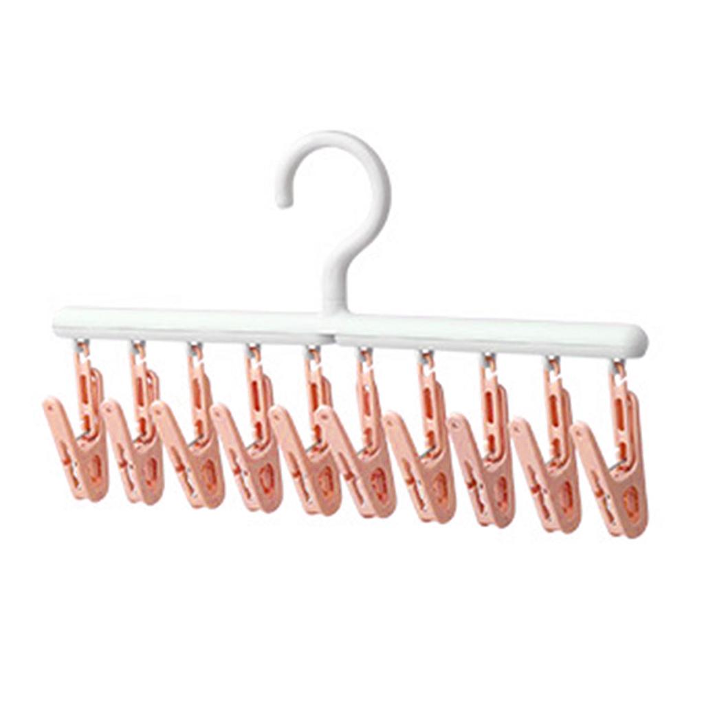 Socks    Multifunctional 360 Degree Rotating 10 Clips Socks Drying Rack for Dormitory Home Balcony