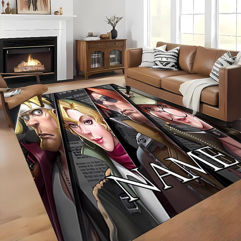 Custom Personalization Metal Slug Area Rug - Perfect For Kitchen, Bathroom,Laundry Room Decor Large Size Available,Gift All Seasons