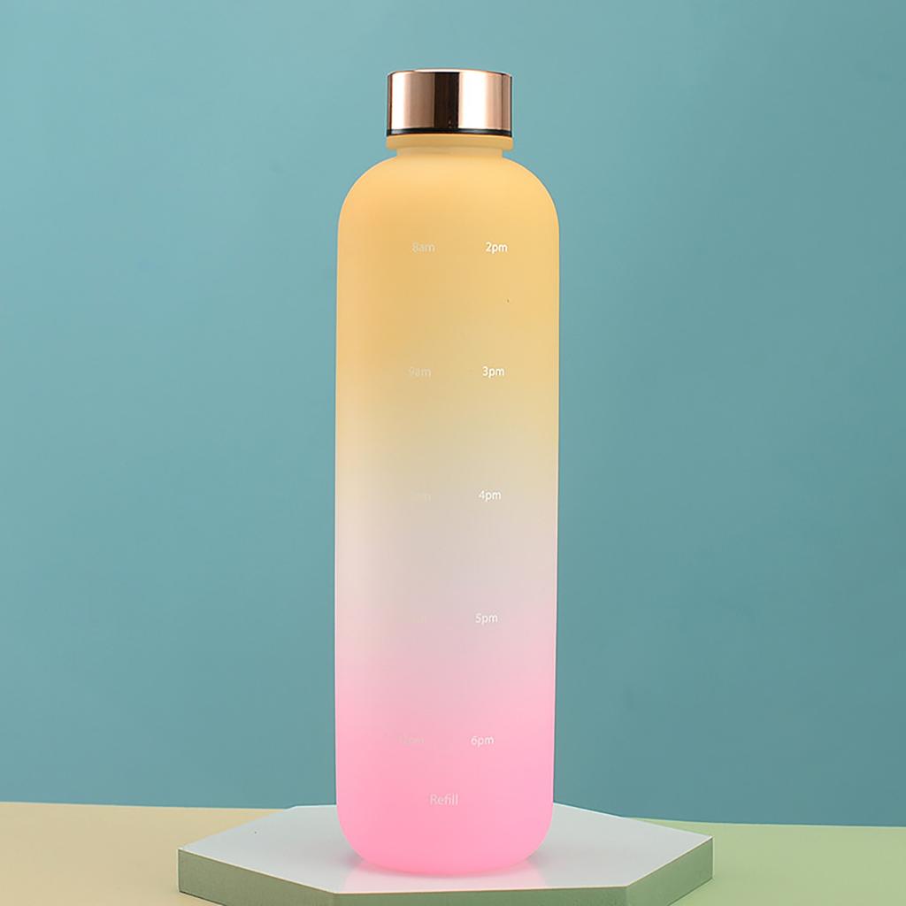 Large Capacity Water Bottle with Time Marker Motivational Drinking Bottle 32oz Reusable Drinking Cup for Outdoor Sport