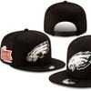 Eagles Super Bowl Cap Adjustable Embroidered Duckbill Cap League Football Cap Flat Brim Baseball Cap