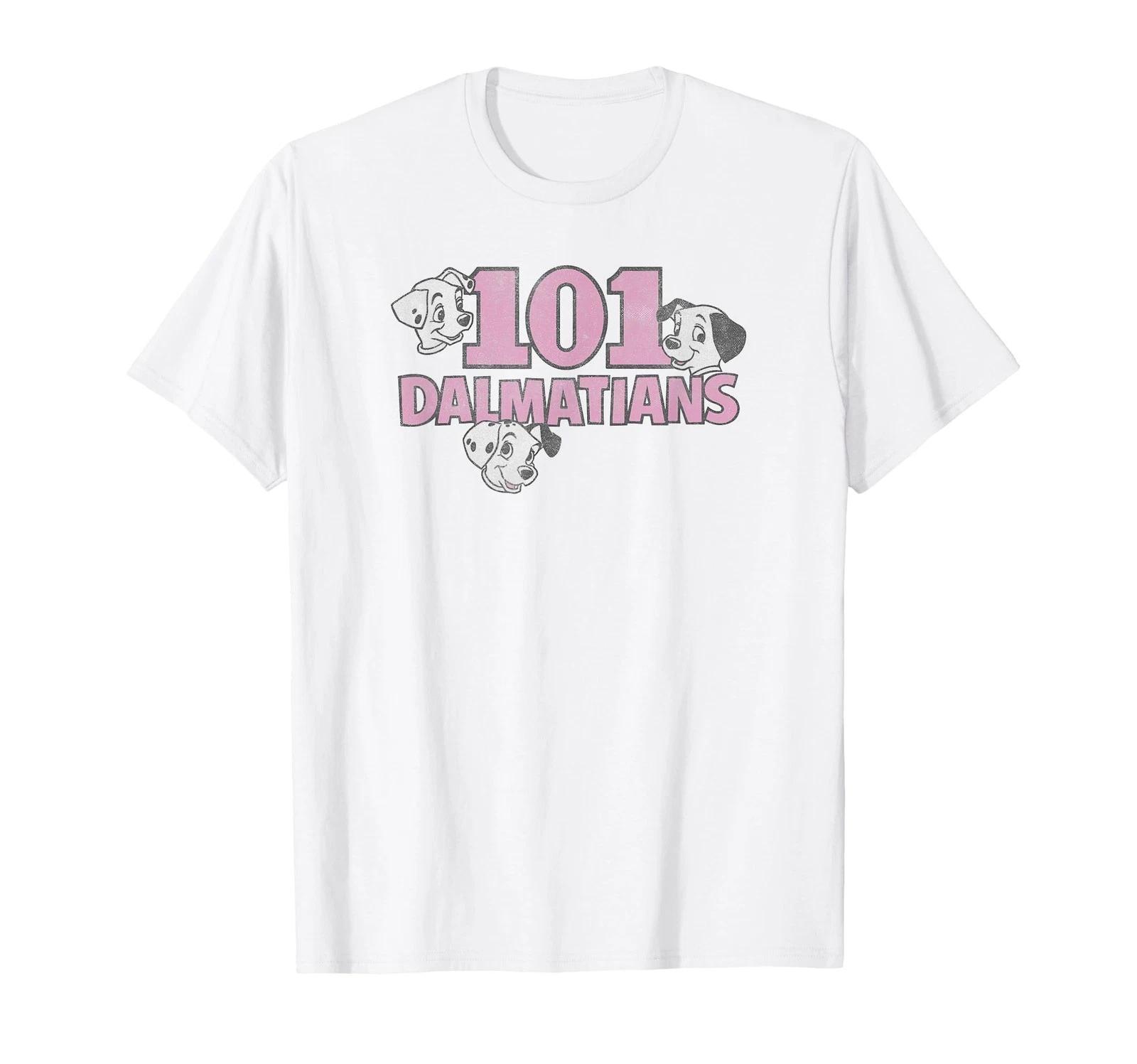 Disney 101 Dalmatians face logo. White T-shirt 3XL