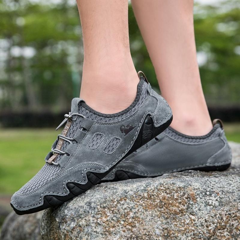 Fashion Outdoor Mesh Men Sneakers Non-Slip Men Loafers Breathable Summer Casual Shoes for Men Lightweight Camping Hiking Shoes