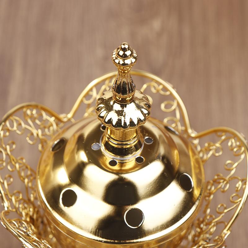 Metal İç Mekan Brülörü Orta Doğu Kilisesi Elektrikli Buhurdanlık Metal Brülör Vintage Sandal Ağacı Brülörü (AB Fişi)