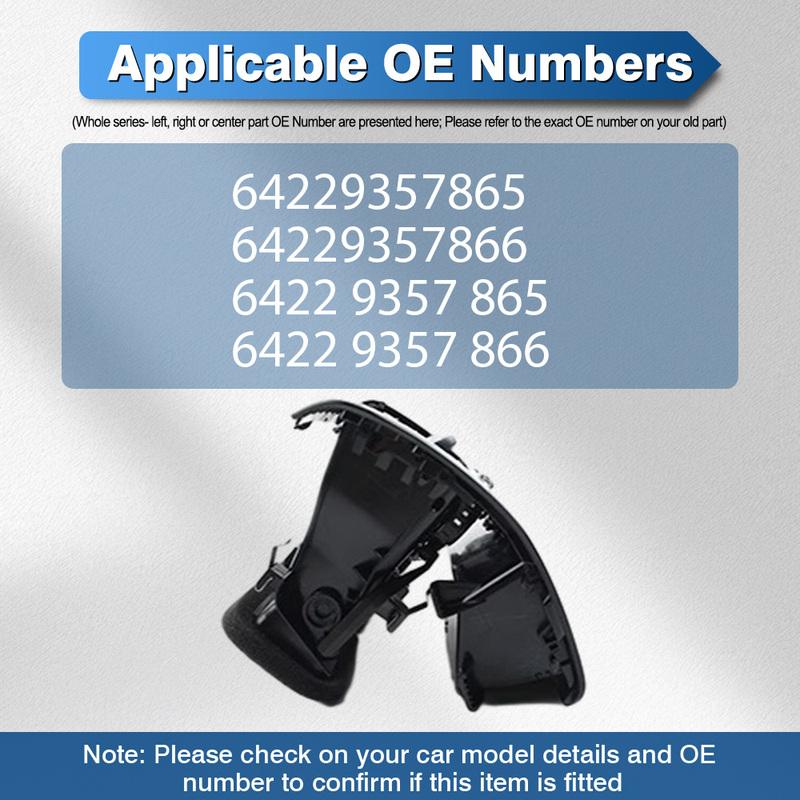 For BMW 5 Series G30 G31 G38 2017– Rear Air Conditioner AC Vent Grille Outlet Assembly 64229357865