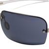 Used PRADA sunglasses silver clear navy half rim ladies men unisex unisex