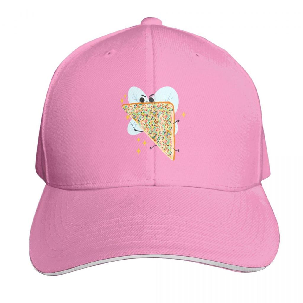 Fairy Bread Slice Cartoon Art Illustration for Fairy Bread Day Baseball Cap Black Sun Hats For Women Unisexs