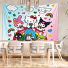 Cute Cartoon Cartoon Sanrio Hello Kitty My Melody Tapestry Room Decoration Home Decor Bedroom Wall Hanging Fabric