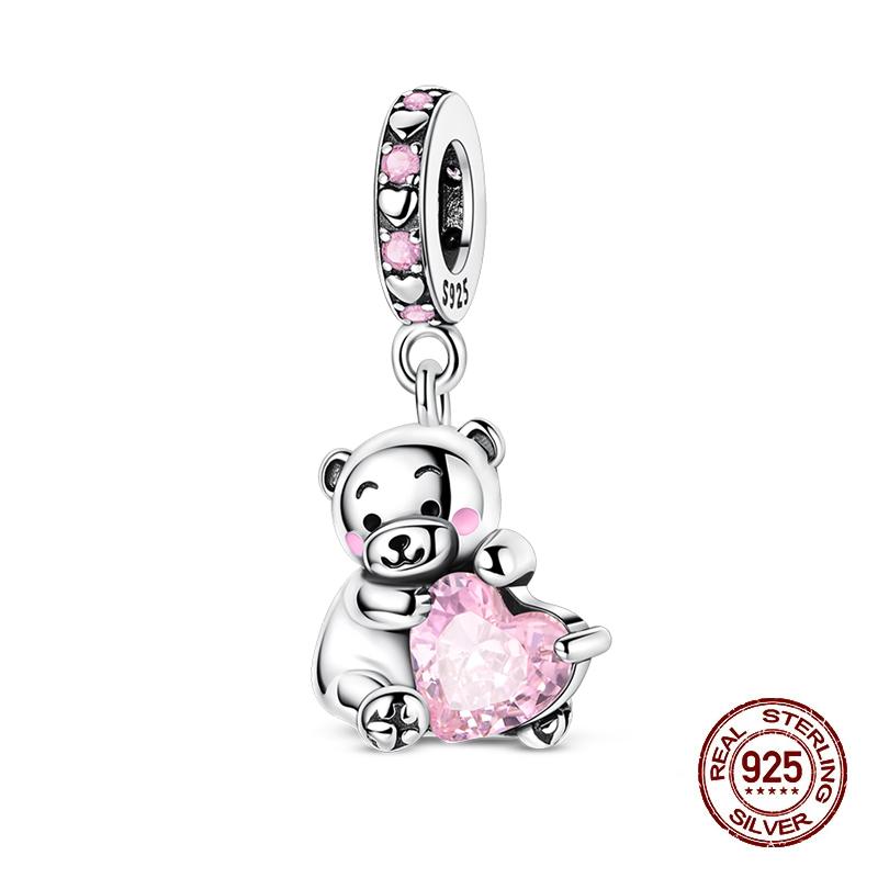 New Animals Charms Copper Sparkling Zircon Pendants Fit Original Charms Bracelets Beads Diy Jewerlry Accessories