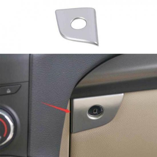 Matte Silver Co-Pilot Storage Box Cover Trim 1PCS Fit For Ford Edge 2015-