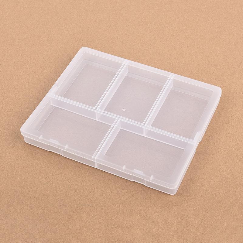 

Коробка-сетка 151X123X17 мм Коробка для хранения с отделениями Прозрачный пластик Упаковочная коробка с пятью отделениями прозрачный