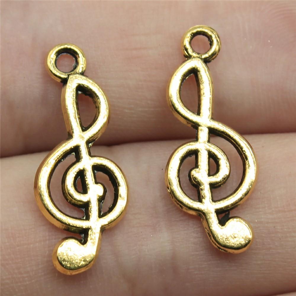 20pcs Music Charms Musical Note Charms For Jewelry Making Antique Silver Color DIY Crafts Making Findings Handmade Jewelry