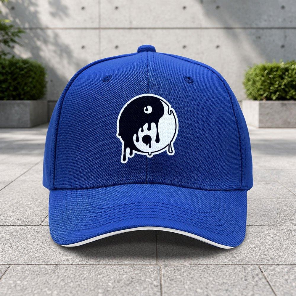 1pc Lava Tai Chi Adjustable Sandwich Baseball Cap Trendy Printed Craft Suitable For Outdoor Sports And Camping Enthusiasts
