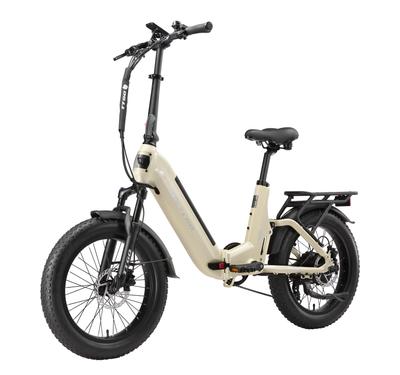 Bicicleta Eléctrica Plegable TTGO F7 – Motor de 250W – Batería de 48V 15Ah – Autonomía Máxima de 120-140 km – Neumáticos 20"×3.0" – Frenos Hidráulicos – Shimano 7 velocidades