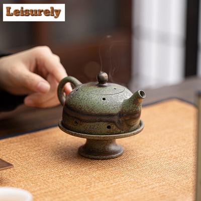 Kreative Teekanne Weihrauchbrenner Zen Bronze Grün Keramik Adlerholz Sitzhalter Sandelholzofen Teetisch Dekoration Kunsthandwerk