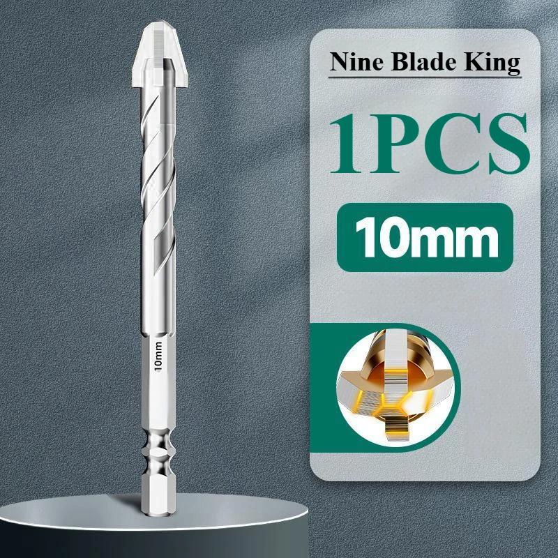 T9 Neun-Klingen Keramikfliesenbohrer zum Bohren Exzentrischer Hochelastischer Beton Handbohrmaschine, Glas Zement Marmor