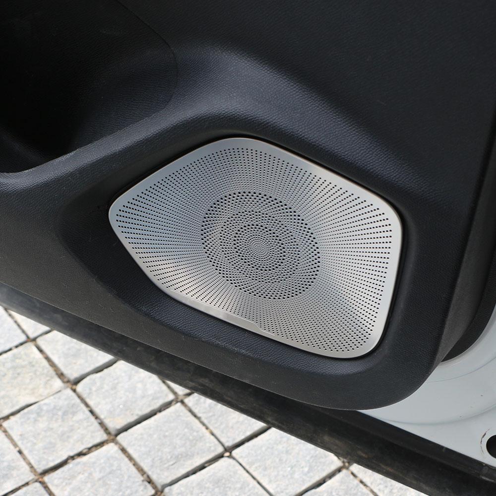 For Peugeot 2008 2019 - 2025 E2008 2020 - 2025 Door Stereo Audio Speaker Cover 4Pcs Decoration Sticker Trim Interior Accessories