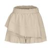 Women's Solid Color Casual High Waisted Double Layered Beach Shorts