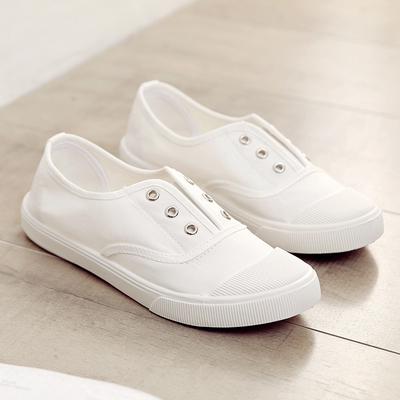 Spring New Canvas Shoes Women Men Couple Casual Sneakers Fashion Flat Slip On Student Korean Style