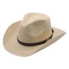 Cowboy Straw Hat With Wide Brim For Summer Outdoor Sunshade And Casual Wear