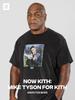 Kith בשיתוף Mike Tyson חולצת טי וינטג' שחורה מוכתמת לבנה מוכתמת Tyson רטרו כותנה שרוול קצר צווארון עגול חולצת טי קז'ואל